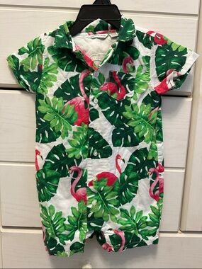Janie and Jack Flaming floral romper 18-24 months
